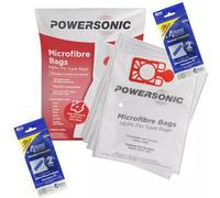 Powersonic Vacuum Cleaner Bags With Freshener Sticks Compatiable With Numatic 604015 NVM1CH Henry Hetty Hoover Vacuum Cleaners x4 Red Vacuum Cleaner Dust Bags