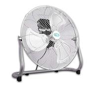 Powerstar Commercial Portable High Velocity Air Circulation Floor Gym Fan 16" / 40CM - 3 Speed Tilting Chrome Finish Ideal for home office workshop garage (16 Inches)