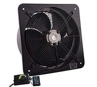 Powerstar Electricals LTD Commercial Extractor Industrial Ventilation Axial Exhaust Blower Flow Plate Fan 20'' Inches 500mm Black (Heavy Duty Metal With Speed Control Regulator)