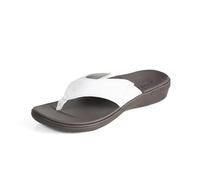 Powerstep Archwear, Arch Supporting Thong Sandal, Women's Orthotic Casual Dress Flip Flop, Flip Flop Women, white, 8 UK
