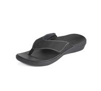 Powerstep Archwear Arch Supporting Thong Sandals Women Orthotic Casual Dress Flip Flop Flip Flop, black, 9.5 UK
