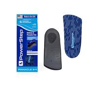 Powerstep Insoles, Pinnacle 3/4 Thin, Arch Pain Relief Insole, for Tight Shoes, Arch Support Orthotic for Women and Men, Blue/Light Blue, Men's 7-8.5 / Women's 9-10.5