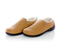Powerstep Men's House Shoes, Orthotic Slippers with Arch Support, Plantar Fasciitis Pain Relief, Light Brown, 8 UK