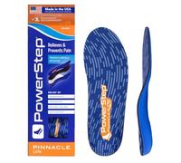 Powerstep Men's Pinnacle Orthotic Heel Cushion Inserts for Overpronation, Blue/Orange, 7-7.5 / Women's 9-9.5
