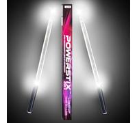 Powerstix™ Light-Up Drumsticks - Motion-Activated LED Sticks with Fade Trail, Easy Battery Swap, Durable Polycarbonate - Made in Great Britain - For Acoustic & Electronic Kits