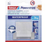 tesa® 59710 Stainless Steel Waterproof Self-Adhesive Removable Double Peg Hook