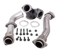 PowerStroke Turbo Diesel Exhaust Manifold Bellowed Up Pipes Kit Compatible with Ford 1999-2003 7.3L 679-005 F-250 F-350 Super Duty
