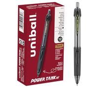PowerTank RT Black Pens, 1.0mm Bold Pens 12 Pack - Similar to Gel Pens, Pens Ballpoint, Pen Retractable, Bulk Pens, Bulk Ink Pens, Office Supplies, Colored Pens, Pens Fine Point Smooth Writing Pens,