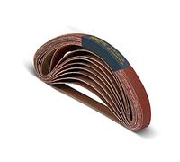POWERTEC 1-1/8 x 21 Inch Sanding Belts for Makita 9031 Belt Sander, 80 Grit Aluminum Oxide Belt Sander Sanding Belt for Wood & Paint Sanding, Metal Polishing, 10PK (412108)