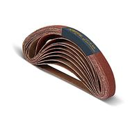POWERTEC 1/2 x 18 Inch Sanding Belts, 20PK, 80 Grit Aluminum Oxide Belt Sander Sanding Belt for Air File Belt Sander, Woodworking, Metal Polishing (401808)