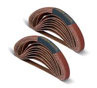 POWERTEC 1/2 x 18 Inch Sanding Belts, 40 Grit Aluminum Oxide Belt Sander Sanding Belt for Air File Belt Sander, Woodworking, Metal Polishing, 40PK (401804-P2)