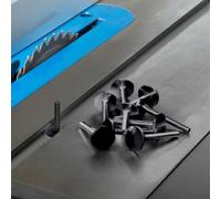 POWERTEC 1/4"-20" Miter T Slider Bolts, 1" Long Zinc Plated Carbon Steel for Miter T Track. Works w/Miter Gauge Slots on Table Saw, Router Table & Unisaw to Mount Featherboards and Jigs, 10PK (71613)