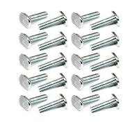 POWERTEC 1/4"-20 T Track Bolts 20 Pack for T Track, 1 Inch Long T Slot Bolts for Universal T Track, T Track Accessories for Woodworking Jigs and Fixtures (QTB1004)