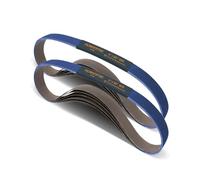 POWERTEC 1 x 30 Inch Zirconia Sanding Belts for Bench Belt Disc Sander, 12PK, 100 Grit Belt Sander Sanding Belt for Knife Sharpening, Woodworking, Metal Grinding (413010Z-6-P2)
