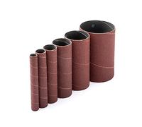 POWERTEC 11204 4.5" Sanding Sleeves for Spindle Sander | 80 Grit | Aluminum Oxide Sandpaper Sanding Sleeves 4-1/2” Long in 6 Diameters 1/2”, 3/4”, 1”, 1-1/2”, 2” and 3” - 6 Pk