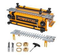 POWERTEC 12 Inch Dovetail Jig with Templates, Router Bits, and Guide Bushing - For Cutting Half-Blind & Through Dovetails, Box Joints, and Dados On Woodworking & DIY Projects (72069)