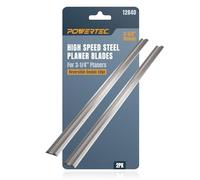 POWERTEC 12840 3-1/4" HSS Hand Held Planer Blades Replacement for Bosch, Black&Decker, Craftsman, DeWalt, Hitachi, Ryobi, Makita, Porter Cable, Skil, Stanley, WEN - Set of 2
