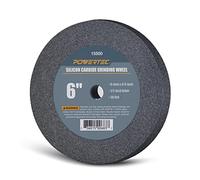 POWERTEC 15500V 1/2-Inch 36-Grit Arbor Silicon Carbide Grinding Wheel, 6" x 3/4", 1 PK