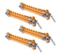 POWERTEC 16" Panel Clamps, 4-Way Pressure Cabinet Clamp Set of 4 with 2 Storage Racks, Panel Glue-Up Clamps for Cutting Boards, Tabletops & Wood Panels (72436-P2)