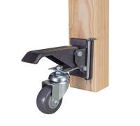 POWERTEC 17002 Workbench Casters with Quick-Release Plates, 4 Sets, Black