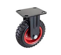 PowerTec 17052 Fixed Heavy Duty Industrial Caster, 6-1/4-Inch, Black