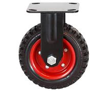 POWERTEC 17053V Fixed Heavy Duty Industrial Caster, 8-Inch, 1 PK, Black