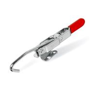 POWERTEC 1PK Toggle Clamp with J Hook, 375 lbs Holding Capacity, 451 Adjustable Pull Action Latch for Smoker, Tool Box, Woodworking Jigs and Fixtures, Cabinet, Lids, Door, Truck (20308)