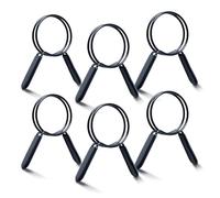 POWERTEC 2-1/2 Inch Double Loop Hose Clamps for Dust Collection Hose and Dryer Vent Hose, Quick Release Spring Clamps for Dust Collector and Dust Collection Fittings, 6 Pack (70390-P3V)