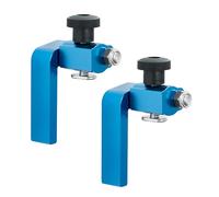 POWERTEC 2-1/4" Fence Flip Stop for Table Saw, Miter Saw, and Drill Press, T Track Accessories for Woodworking, 2PK (71135-P2)