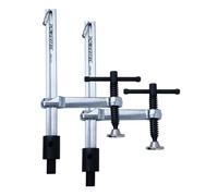 POWERTEC 2 x T-Handle Welding Clamp, 8" Max Opening, 4" Throat Depth, Fits 16mm Welding Table Hole, Screw Clamp