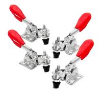 POWERTEC 20321 Quick Release Horizontal Toggle Clamp 201-60 lb Holding Capacity w Rubber Pressure Tip, 4PK