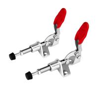 POWERTEC 20323 Push/Pull Quick-Release Toggle Clamp 301A - 100 lbs Holding Capacity w Rubber Pressure Tip, 2PK