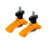 POWERTEC 2PK Mini Hold Down Clamps, 3-1/4" L x 3/4" W - T-Track Woodworking Clamps with 2-1/2" T Track Bolts for CNC Machine, Table Saw Sled, Drill Press, Work Bench (72203)