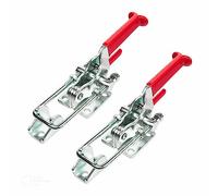 POWERTEC 2PK Toggle Clamp, 2000 lbs Holding Capacity, 40341 Self-Lock U-Bolt Adjustable Latch w/Antislip Hand Grip for Woodworking Jigs & Fixtures, Smoker, Tire Carrier, Tool Box, Cabinet (20340)