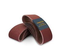 POWERTEC 3 x 18 Inch Sanding Belts, 5 Each of 40/60/80/120 Grits, 20PK, Aluminum Oxide Belt Sander Sanding Belt Assortment for Portable Belt Sander, Wood & Paint Sanding, Metal Polishing (110802)