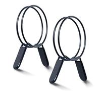 POWERTEC 4 Inch Double Loop Hose Clamps for Dust Collection Hose and Dryer Vent Hose, Quick Release Spring Clamps for Dust Collector and Dust Collection Fittings, 2 Pack (70195V)
