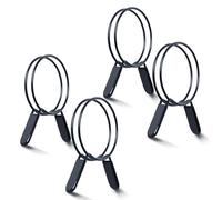 POWERTEC 4 Inch Double Loop Hose Clamps for Dust Collection Hose and Dryer Vent Hose, Quick Release Spring Clamps for Dust Collector and Dust Collection Fittings, 4 Pack (70195-P2)