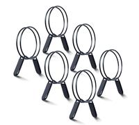 POWERTEC 4 Inch Double Loop Hose Clamps for Dust Collection Hose and Dryer Vent Hose, Quick Release Spring Clamps for Dust Collector and Dust Collection Fittings, 6 Pack (70195-P3)