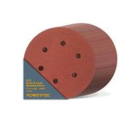 POWERTEC 45212-P4, 100PK, 120 Grit, 6 Inch 6 Hole Hook and Loop Sanding Discs, Sandpaper for Random Orbital Sander, Air Sander, Pneumatic Sander, Dual Action Sander