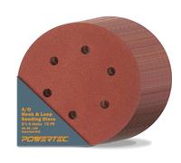 POWERTEC 45251 75PK, 6 Inch 6 Hole Hook and Loop Sanding Discs, 40/80/120, Assorted Grits Sandpaper for Random Orbital Sander, Air Sander, Pneumatic Sander, Dual Action Sander