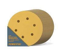 POWERTEC 45252G-100 100PK, 6 Inch 6 Hole Hook and Loop Sanding Discs, 80/120, Assorted Grits Sandpaper for Random Orbital Sander, Air Sander, Pneumatic Sander, Dual Action Sander
