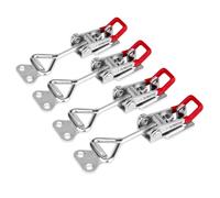 POWERTEC 4PK Toggle Clamp, 400 lbs Holding Capacity, 4002 Adjustable Pull Action Latch for Smoker, Tool Box, Woodworking Jigs and Fixtures, Cabinet, Tool Box, Door (20333)