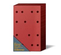 POWERTEC 4R13506-50, 60 Grit for Festool RTS 400/ LS 130, 80mm x 130mm A/O Hook and Loop Sander Pad, 50PK