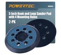 POWERTEC 5 Inch 8 Holes Hook and Loop Sander Pad, 2PK, 5 Inch Backing Plate Replacement for Dewalt DWE64233 & N329079, Compatible with DeWalt DWE6421 6421K DWE6423 6423K DCW210B (46904)