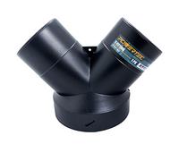 POWERTEC, 6 x 4 x 4 70189 Y-Fitting, Black