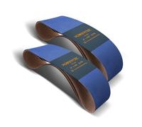POWERTEC 6 x 48 Inch Zirconia Sanding Belts, 120 Grit Belt Sander Sanding Belt for Bench Sander, Belt and Disc Sander, Woodworking, Metal Grinding, 6PK (464812Z-3-P2)
