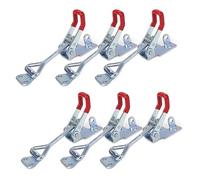 POWERTEC 6PK Toggle Clamp, 400 lbs Holding Capacity, 4002 Adjustable Pull Action Latch for Smoker, Tool Box, Woodworking Jigs and Fixtures, Cabinet, Tool Box, Door (20312-P3)