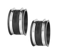 POWERTEC 70149-P2 4 Inch Dust Control Flex Cuff with Steel Hose Clamps, Hose Connector Rubber Cuff Coupler for Woodworking Dust Collection Fittings, Dust Collector Accessories & Machinery, 2 Pack