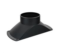 POWERTEC 70150 Rectangular Dust Hood Collector - ABS Plastic, 4 Inch OD Attachment for Woodworking Dust Collection Hose and Fittings