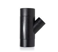 POWERTEC 70190V 4-Inch by 2-1/2-Inch Y-Fitting Dust Collection Hose Connector, 1 PK, Black, 4 Inches x 2-1/2 Inches